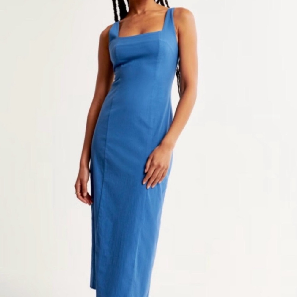 Abercrombie Elegant Blue Sleeveless Dress NWT